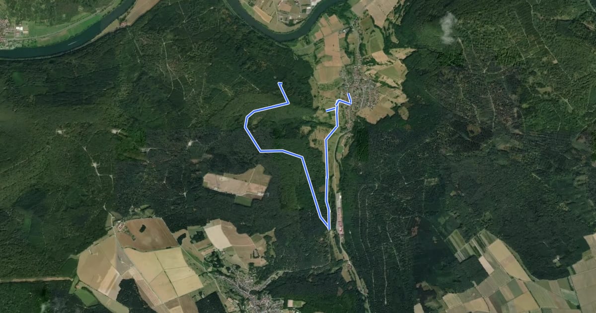 Маршрут Rundwanderweg Boxtal, Bo2, Hossert-Weg на спутниковом снимке