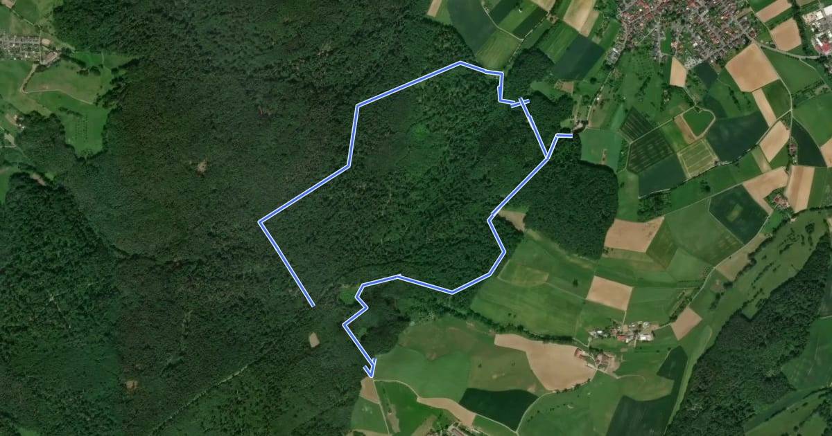 Маршрут Rundwanderweg Brensbach Im Röhr 3: Heilsruhe-Weg на спутниковом снимке