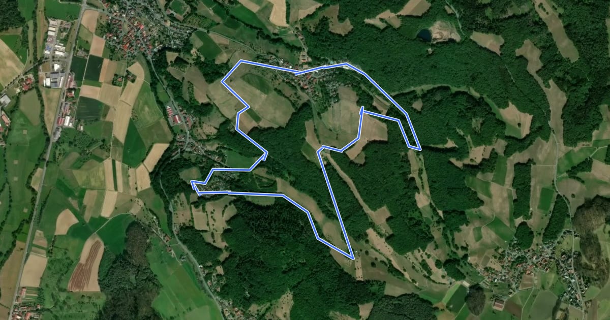 Маршрут Rundwanderweg Brensbach, Wildgehege 5: Affhöllerbach-Weg на спутниковом снимке