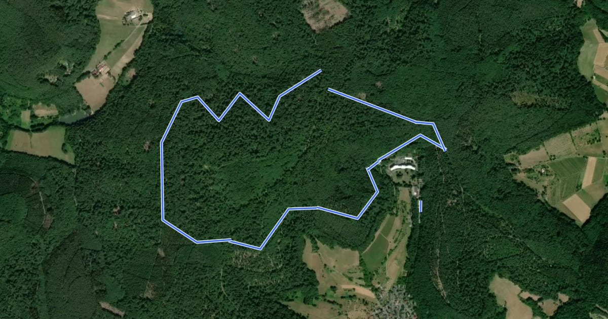 Маршрут Rundwanderweg Breuberg 2 : на спутниковом снимке