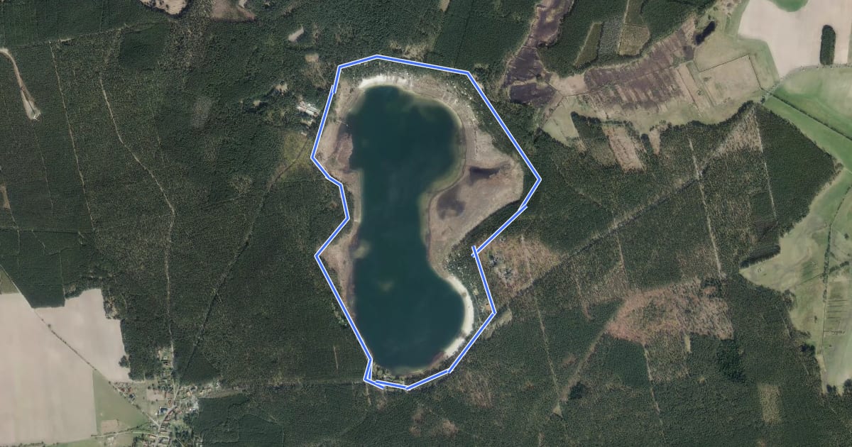 Маршрут Rundwanderweg Briesener See на спутниковом снимке