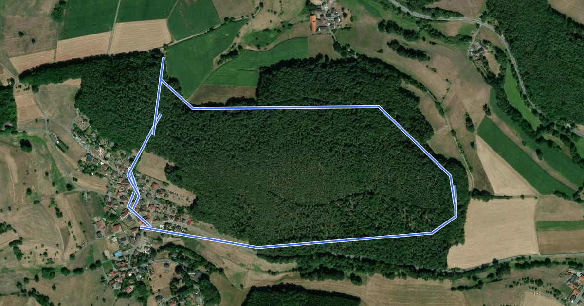 Маршрут Rundwanderweg Brombachtal 1 на спутниковом снимке