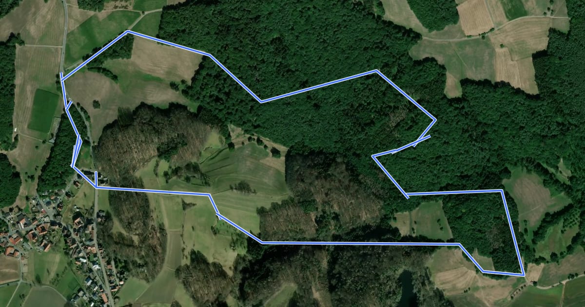 Маршрут Rundwanderweg Brombachtal Böllsteiner Höhe 2: Ahlertsbrunnen-Weg на спутниковом снимке