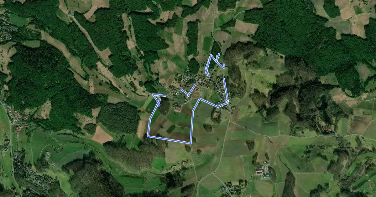 Маршрут Rundwanderweg Brombachtal Böllsteiner Höhe 3: Wallbrunner-Weg на спутниковом снимке