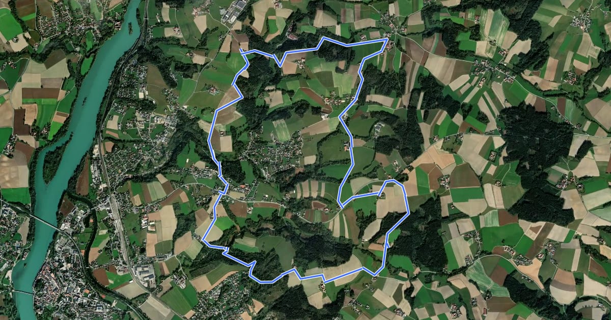 Маршрут Rundwanderweg Brunnenthal на спутниковом снимке