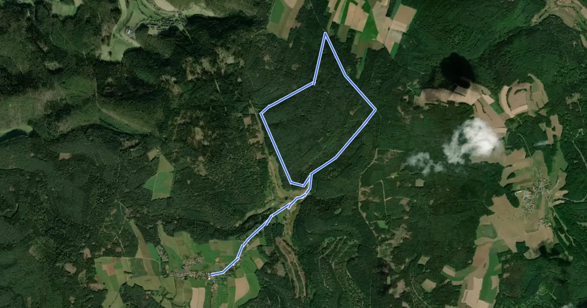 Маршрут Rundwanderweg Bullau 1 на спутниковом снимке