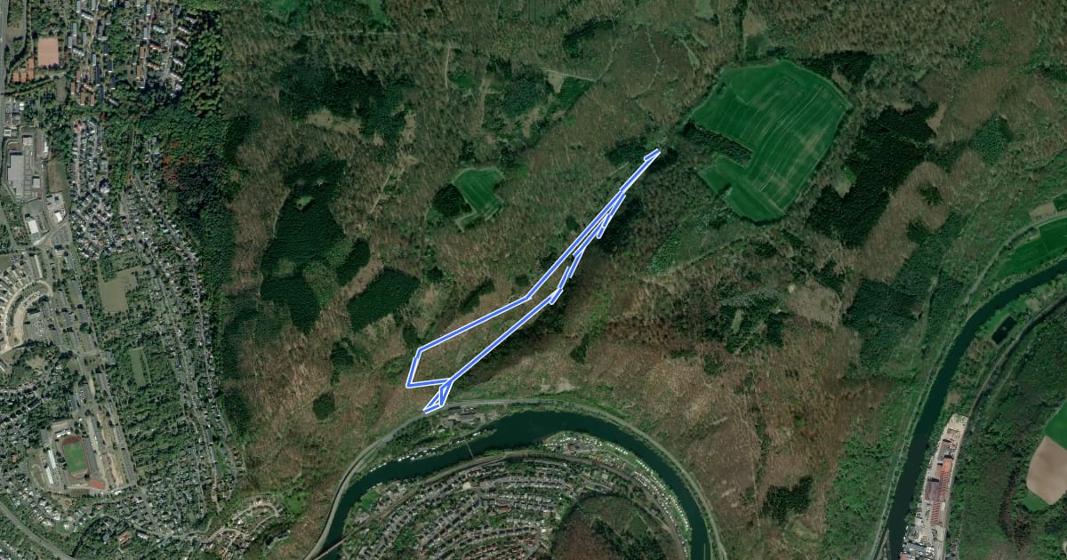 Маршрут Rundwanderweg C1 на спутниковом снимке