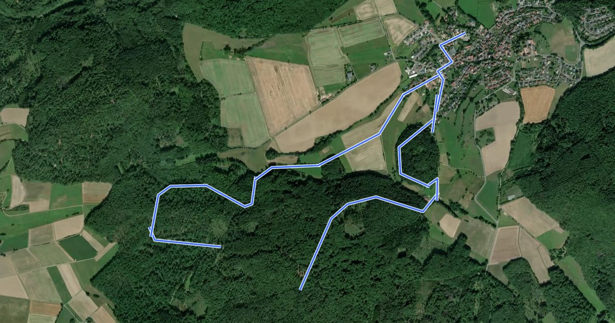 Маршрут Rundwanderweg Caldern на спутниковом снимке