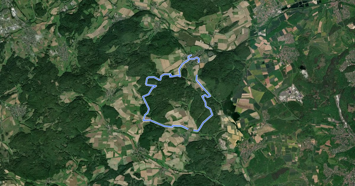 Маршрут Rundwanderweg Caldern - Dilschhausen - Caldern на спутниковом снимке
