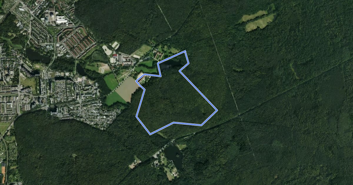 Маршрут Rundwanderweg Darmstadt Jagdschl. Kranichstein 4: Schloss-Weg на спутниковом снимке