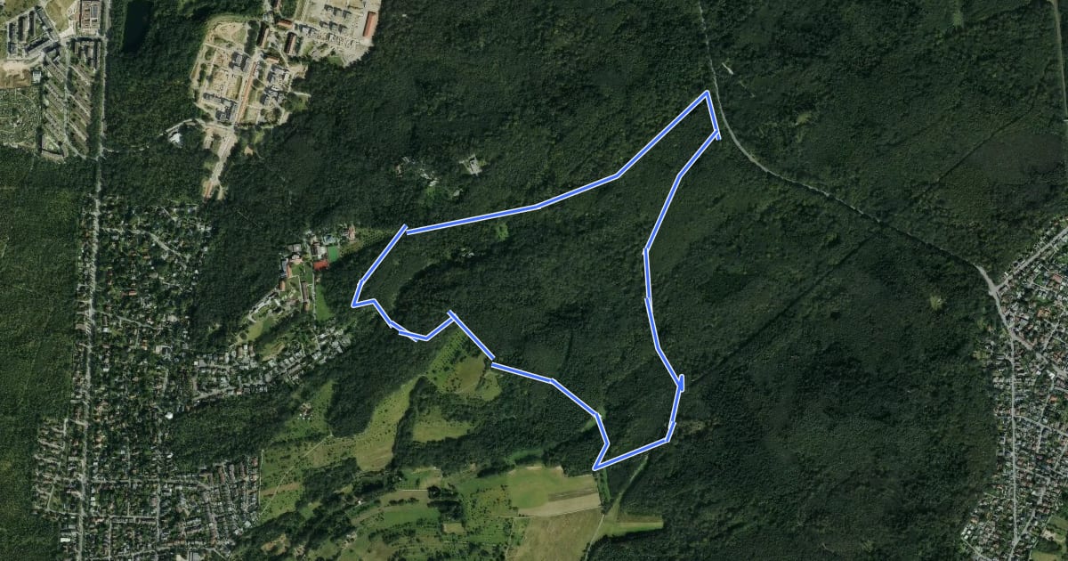 Маршрут Rundwanderweg Darmstadt Ludwigshöhe 2: Marienhöhen - Weg на спутниковом снимке