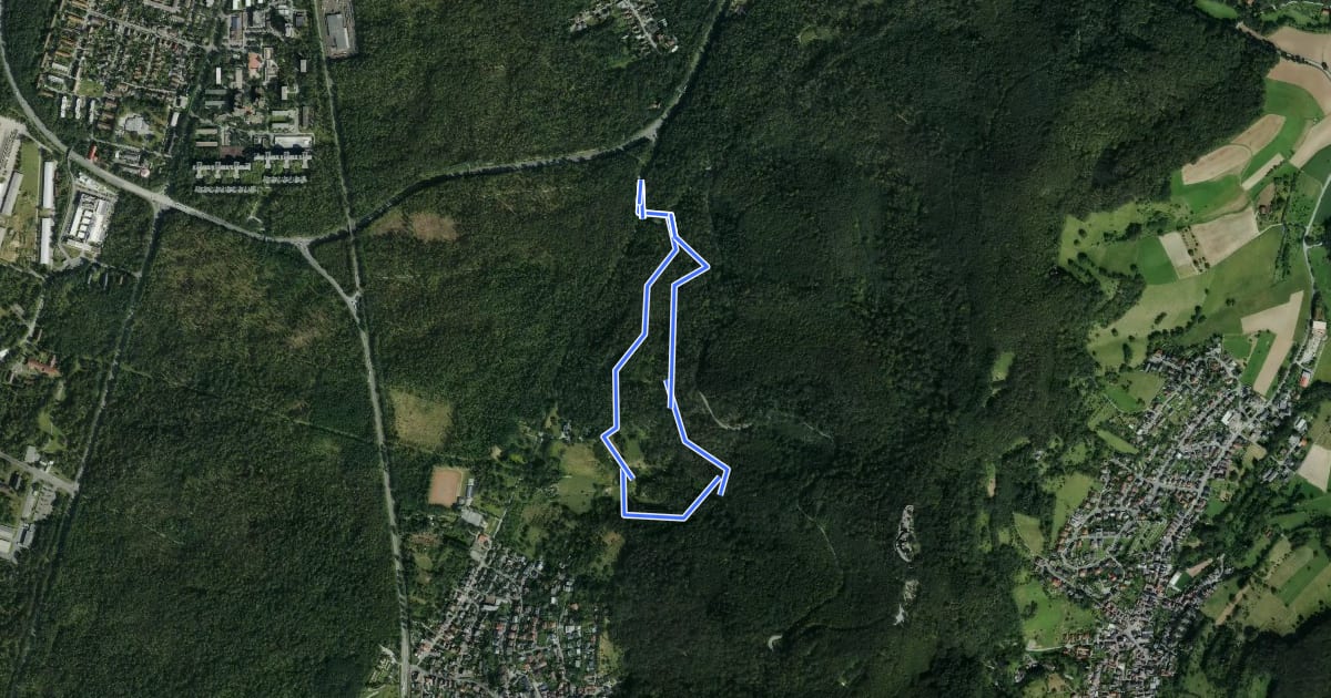 Маршрут Rundwanderweg Darmstadt Sommergrund 2: Hollerhöhweg на спутниковом снимке