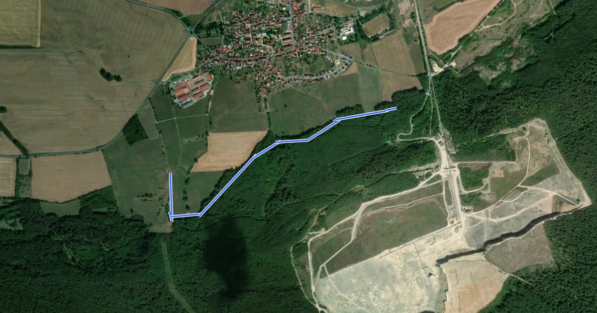 Маршрут Rundwanderweg Deuna 4 на спутниковом снимке