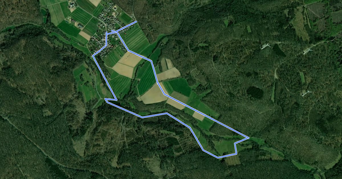 Маршрут Rundwanderweg Dombach 2 Fischteiche на спутниковом снимке