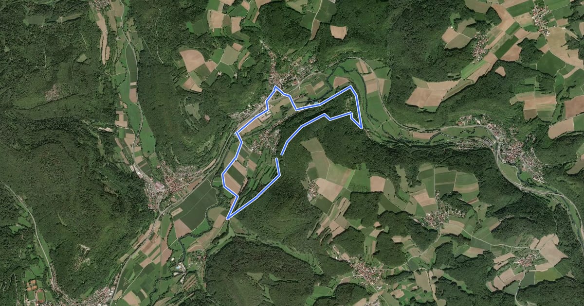 Маршрут Rundwanderweg Dr.-Hellmut-Kunstmann-Weg на спутниковом снимке