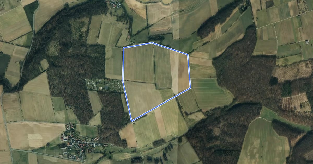 Маршрут Rundwanderweg Dransfeld 18 на спутниковом снимке