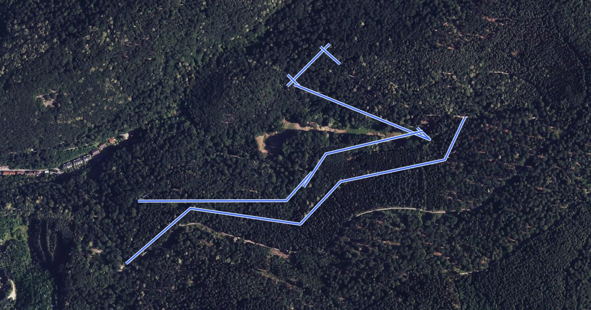 Маршрут Rundwanderweg Drei Eichen 7 на спутниковом снимке