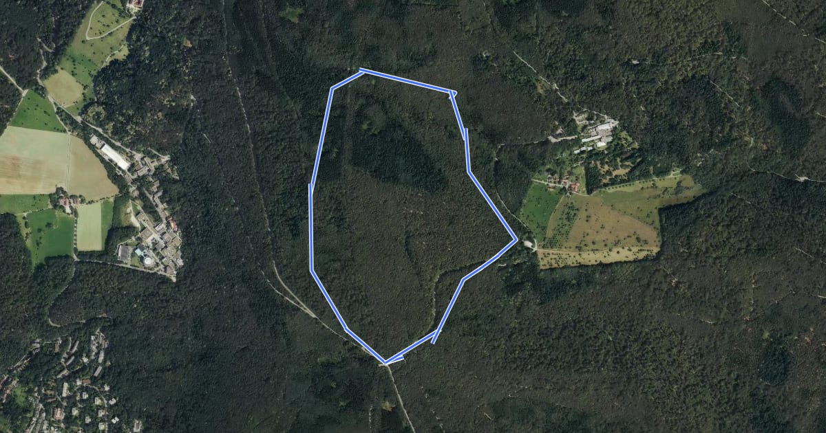 Маршрут Rundwanderweg Drei Eichen 8: Leopoldstein-Weg на спутниковом снимке