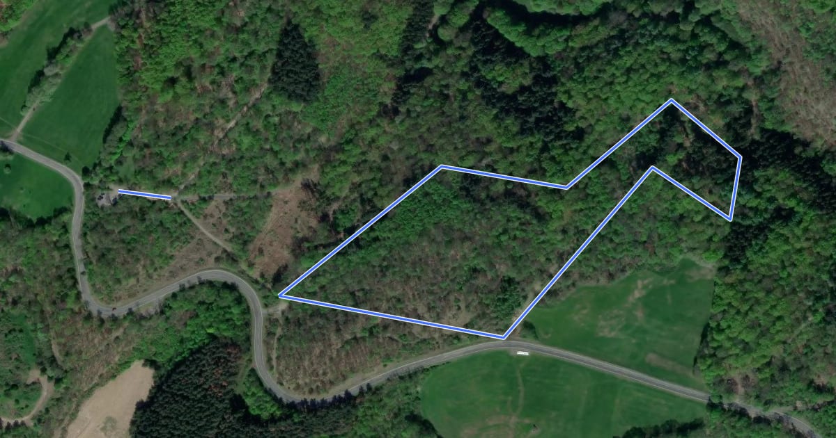 Маршрут Rundwanderweg E2 на спутниковом снимке