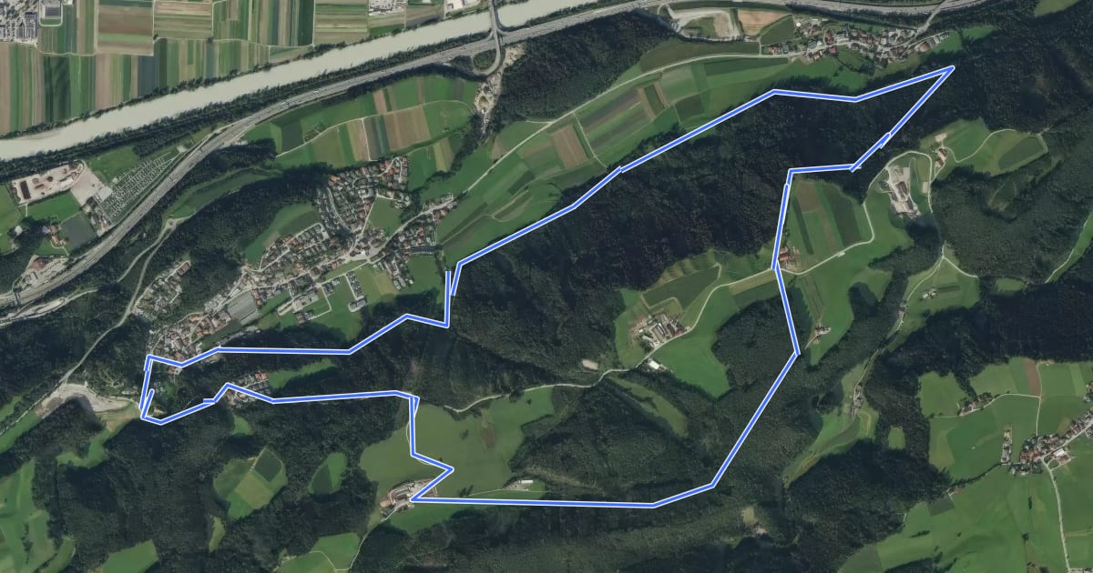 Маршрут Rundwanderweg Ebenwald на спутниковом снимке