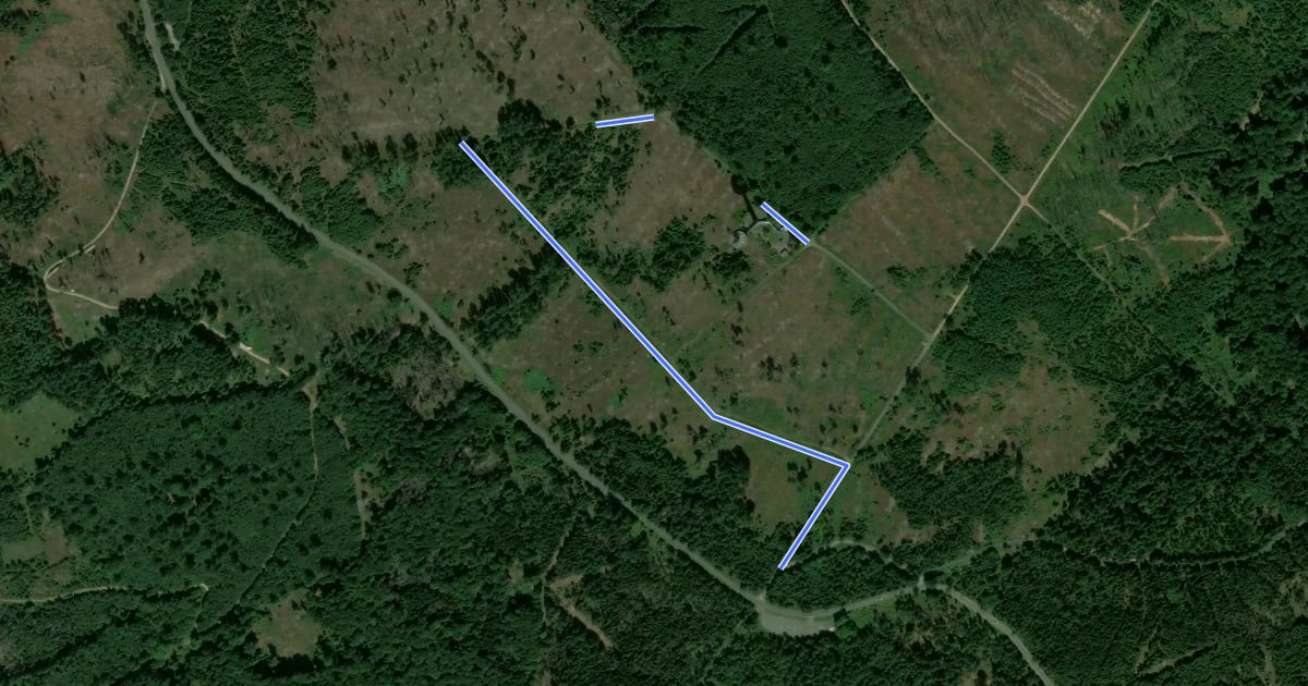 Маршрут Rundwanderweg Eber на спутниковом снимке