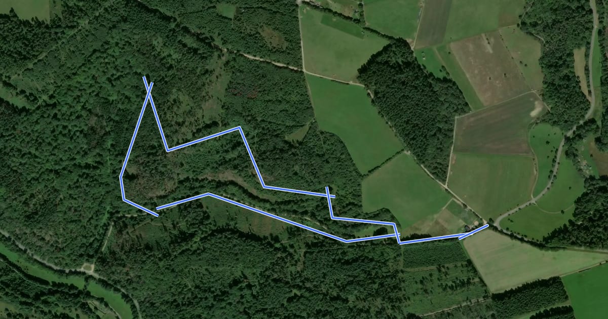 Маршрут Rundwanderweg Eber на спутниковом снимке