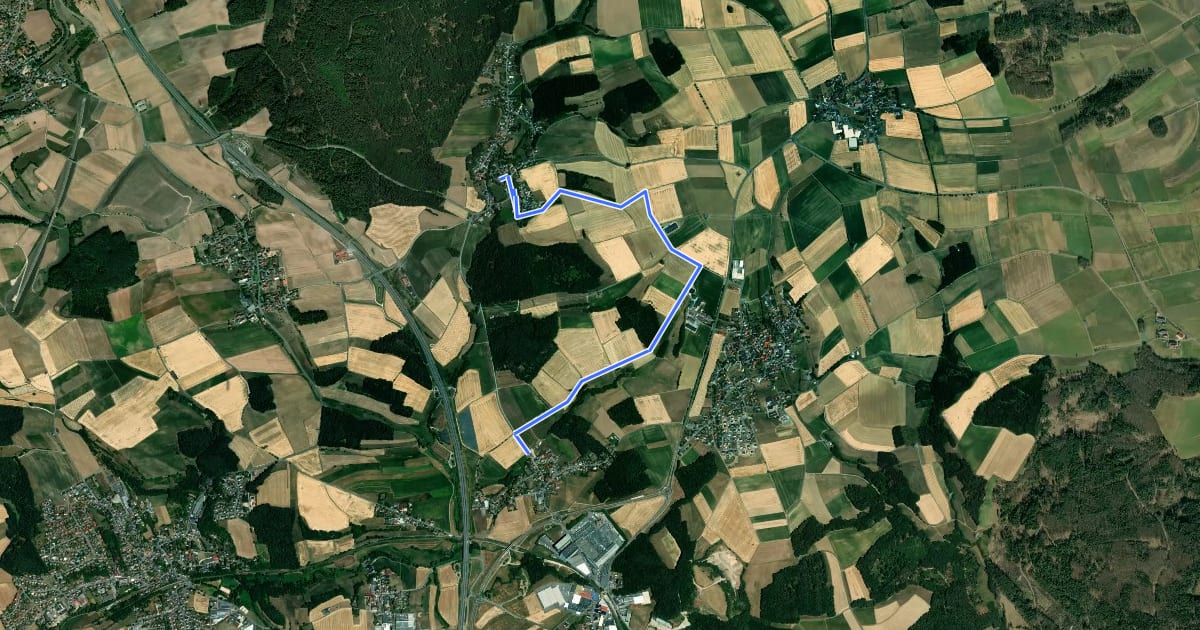 Маршрут Rundwanderweg Ebersdorf Route 1 на спутниковом снимке