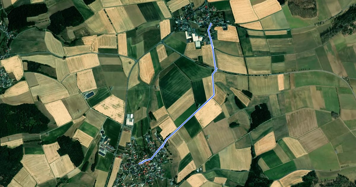 Маршрут Rundwanderweg Ebersdorf Route 3 на спутниковом снимке