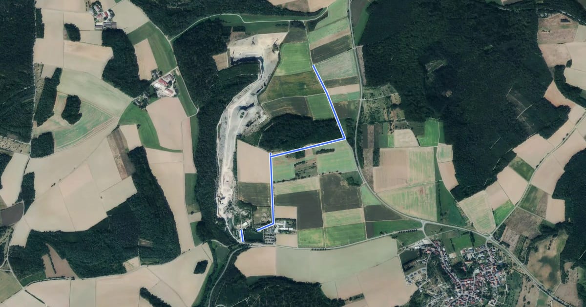 Маршрут Rundwanderweg Eberstadt 2: Tropfsteinhöhlen-Weg на спутниковом снимке