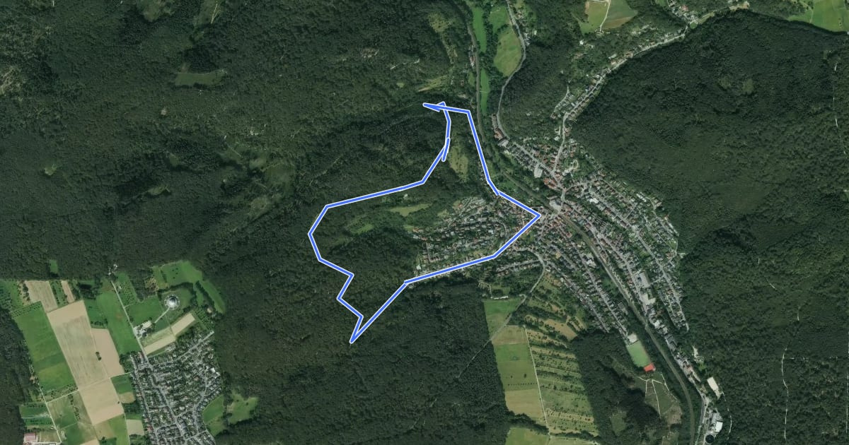 Маршрут Rundwanderweg Eichhorn на спутниковом снимке