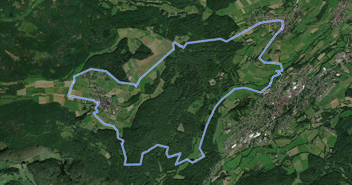 Маршрут Rundwanderweg Einartshausen E1 на спутниковом снимке
