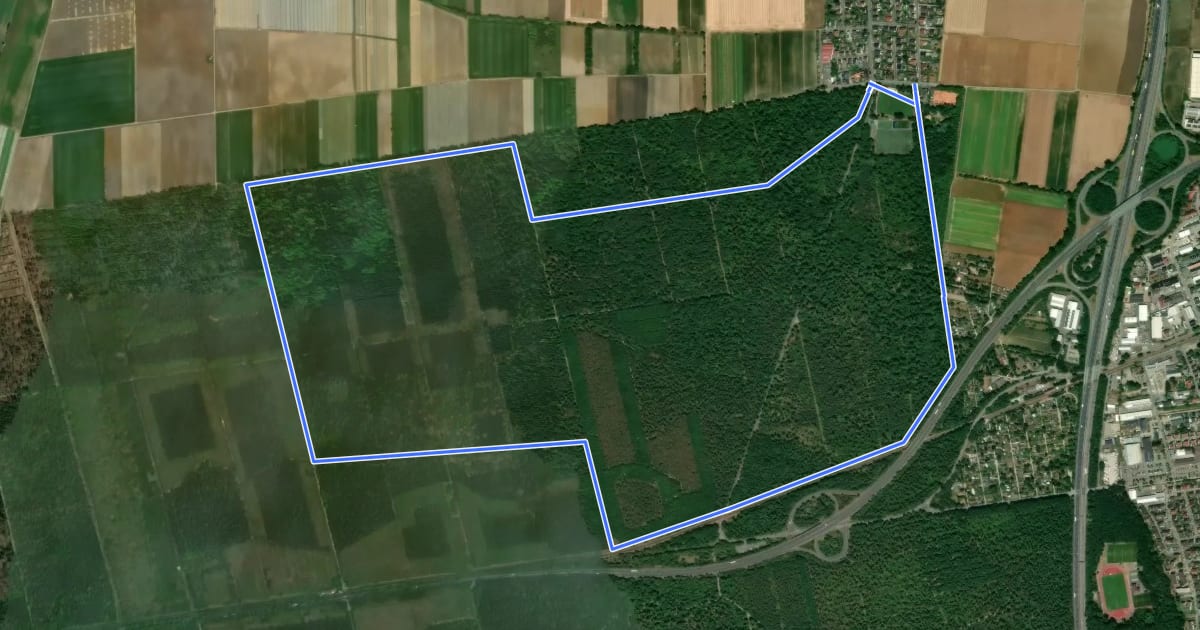Маршрут Rundwanderweg Einhausen Wolfshecke 2 на спутниковом снимке