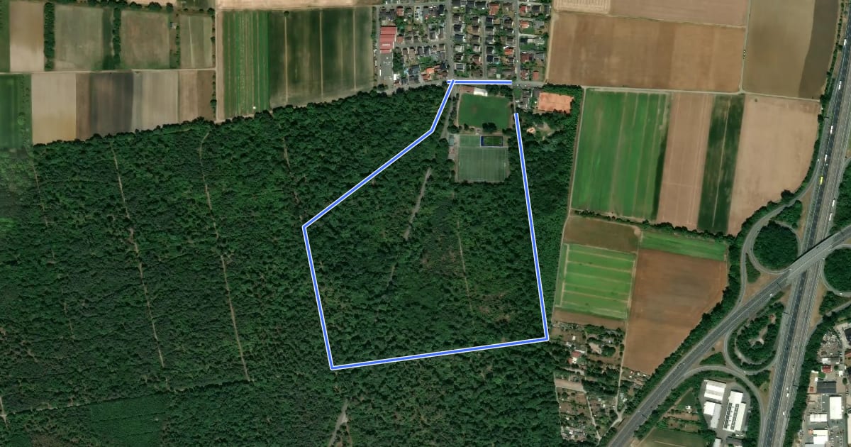 Маршрут Rundwanderweg Einhausen Wolfshecke 3 на спутниковом снимке