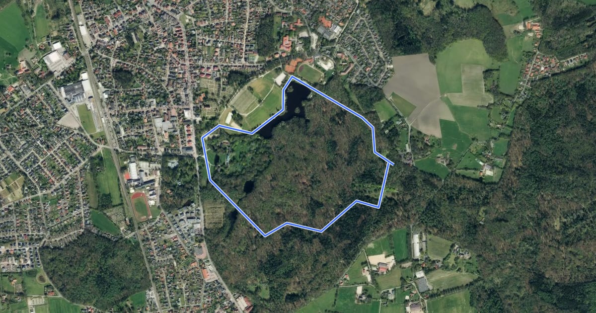 Маршрут Rundwanderweg Ellernteich на спутниковом снимке