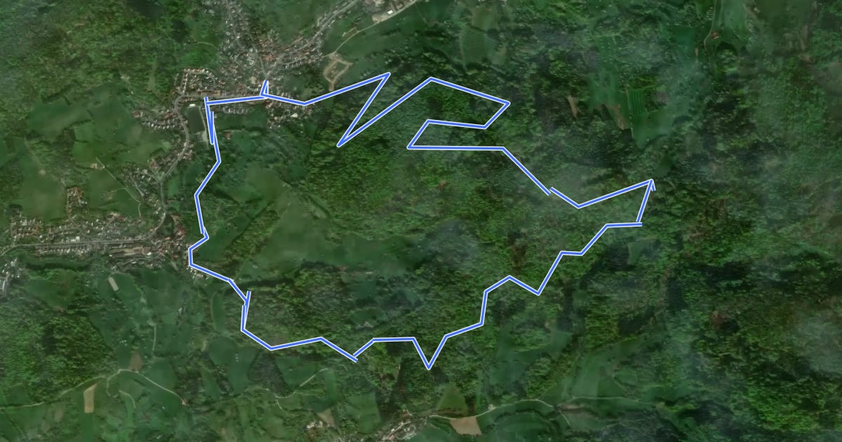 Маршрут Rundwanderweg Elmshausen EL2: Hohberg-Weg на спутниковом снимке