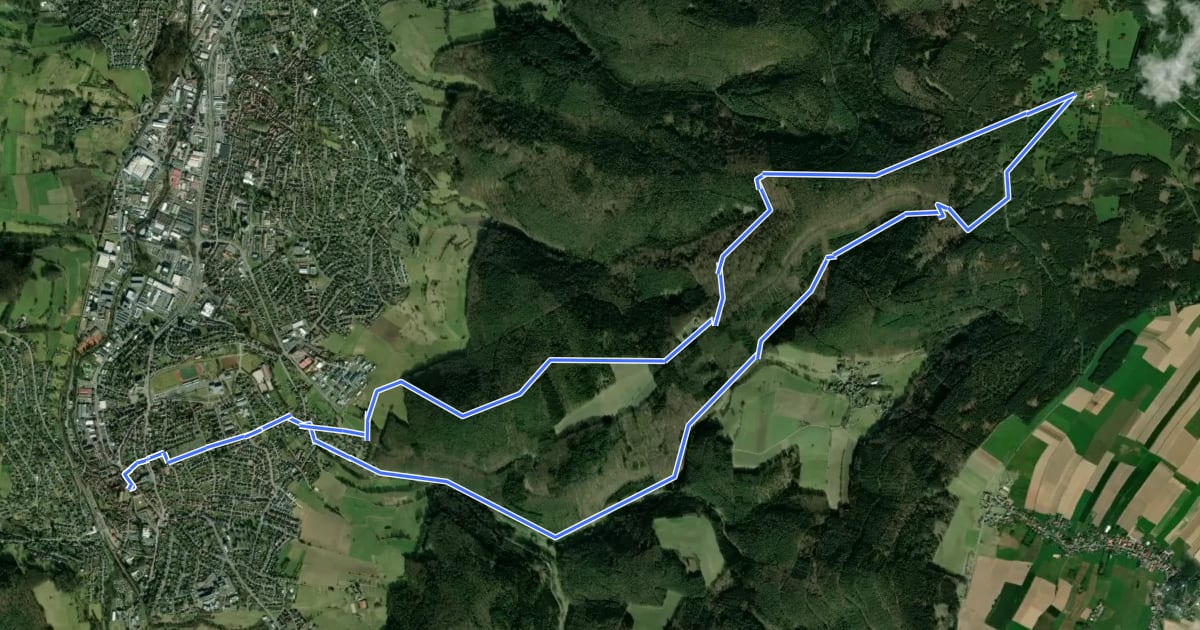 Маршрут Rundwanderweg Erbach 4: Eulbach-Weg на спутниковом снимке