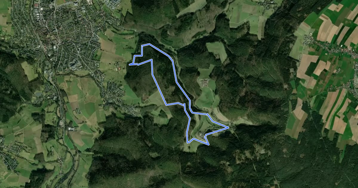 Маршрут Rundwanderweg Erbach 5 на спутниковом снимке