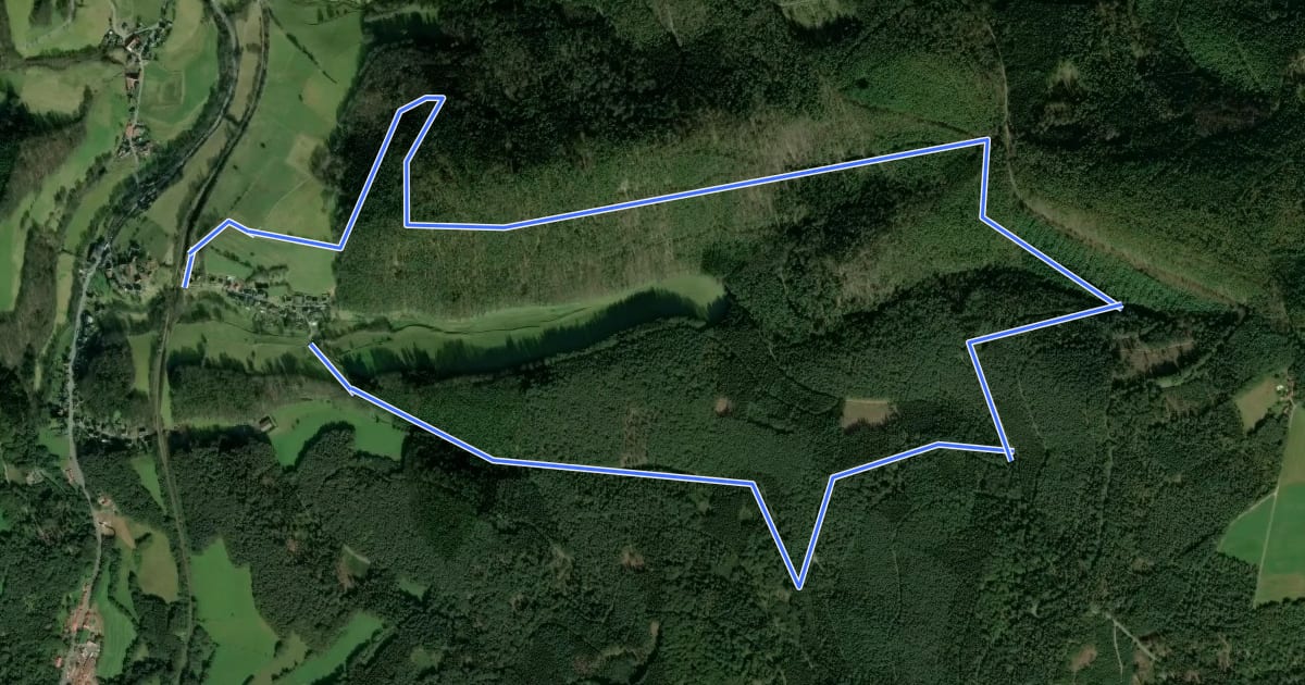 Маршрут Rundwanderweg Erbach 8 на спутниковом снимке