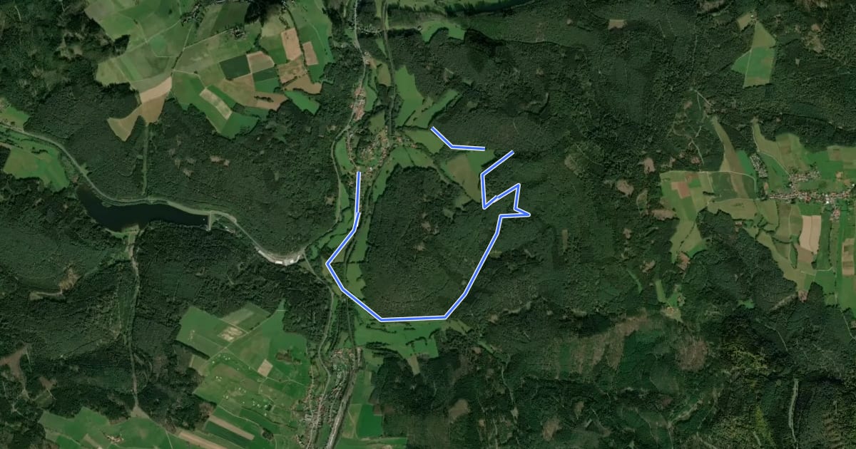 Маршрут Rundwanderweg Erbach 9 на спутниковом снимке