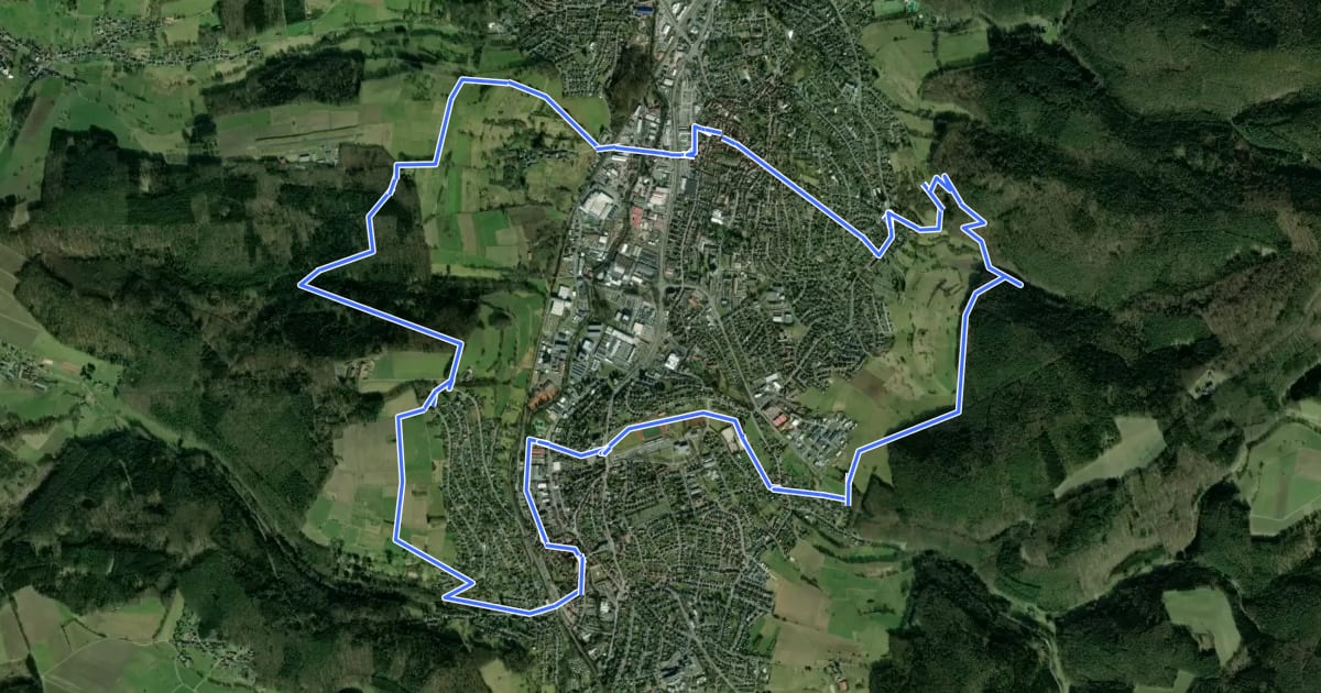 Маршрут Rundwanderweg Erbach – Michelstadt 1: Panoramaweg Erbach – Michelstadt на спутниковом снимке