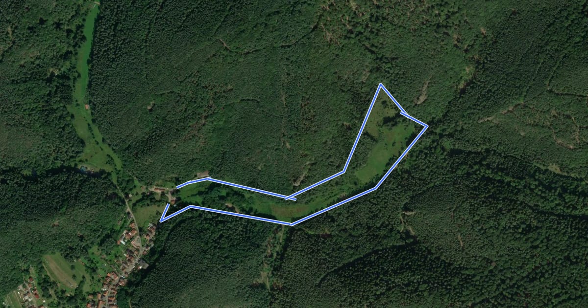 Маршрут Rundwanderweg Erfweiler 54 на спутниковом снимке
