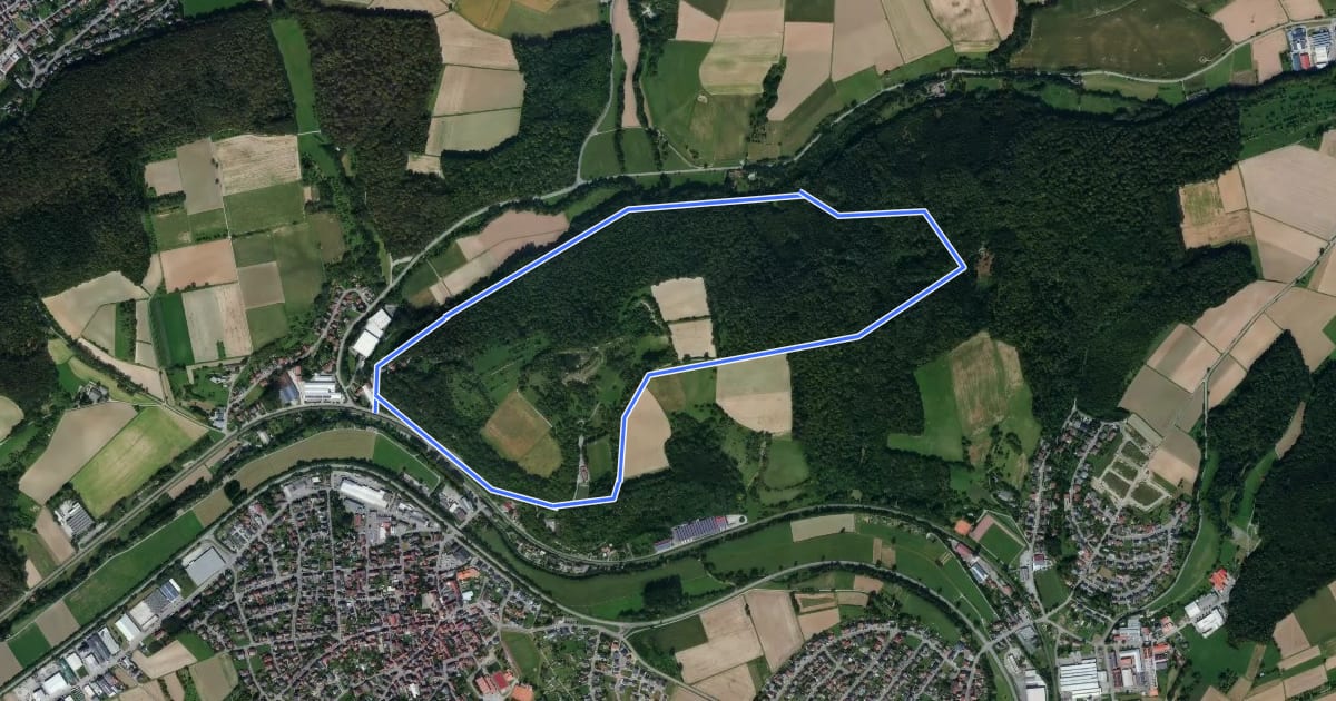 Маршрут Rundwanderweg Eschelbronn Kallenberg 1: Hetzenloch-Weg на спутниковом снимке