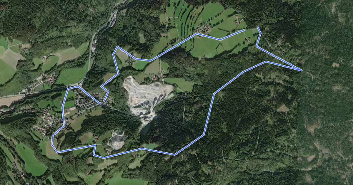Маршрут Rundwanderweg Escherlich на спутниковом снимке