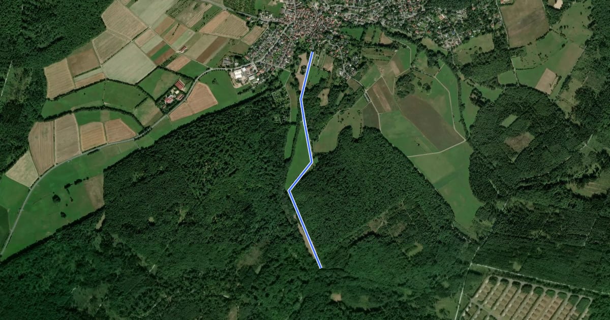 Маршрут Rundwanderweg Eule на спутниковом снимке