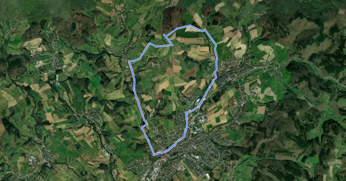 Маршрут Rundwanderweg Fürth 1: Galgenberg-Weg на спутниковом снимке