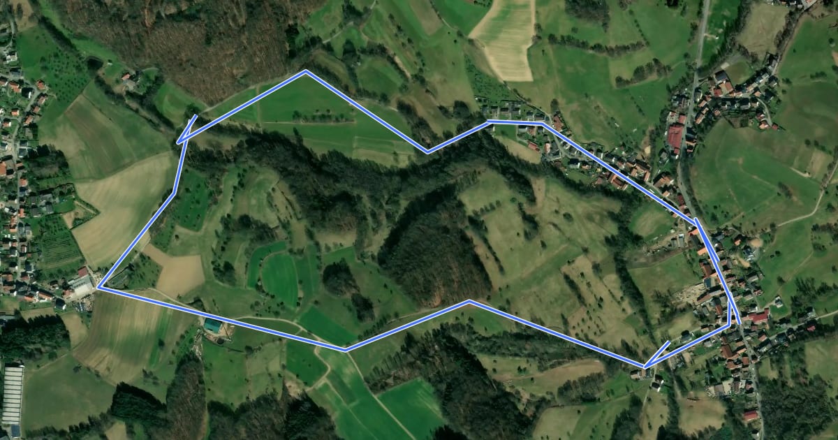 Маршрут Rundwanderweg Fürth 10: Erlenbach-Weg на спутниковом снимке