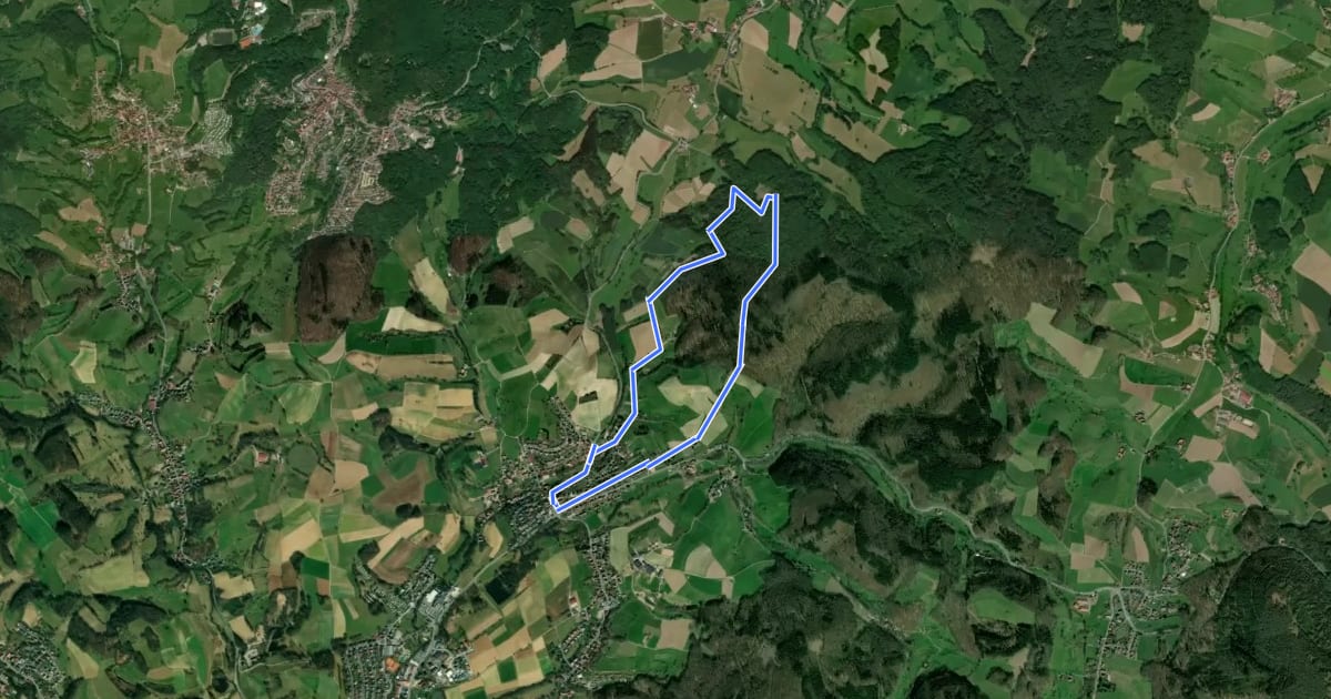 Маршрут Rundwanderweg Fürth 2: Rund um das - Große Köpfchen - на спутниковом снимке