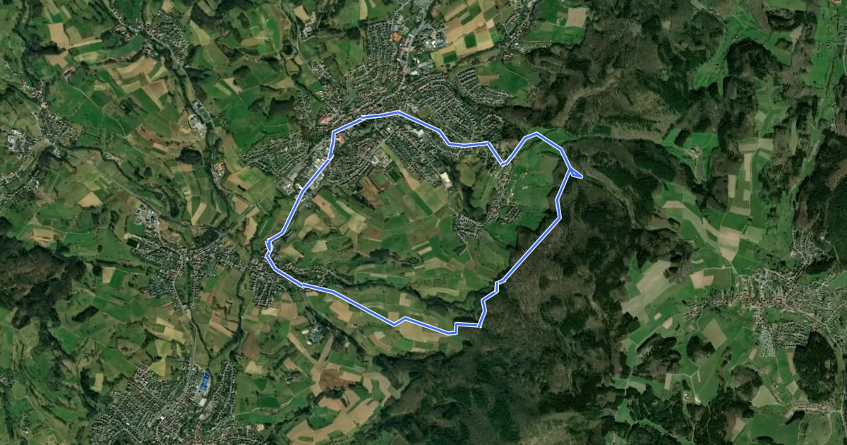Маршрут Rundwanderweg Fürth 7: Fahrenbach-Weg на спутниковом снимке
