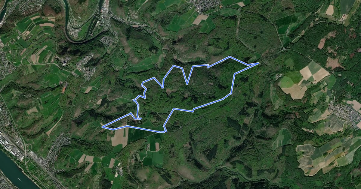 Маршрут Rundwanderweg F2 на спутниковом снимке