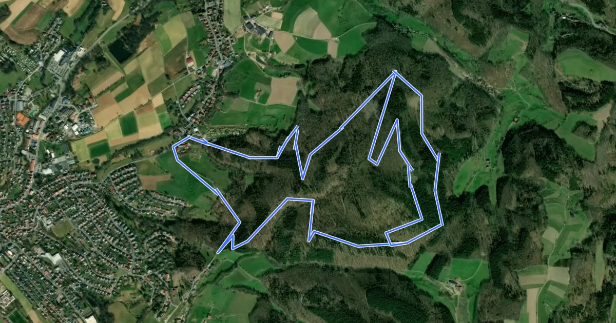 Маршрут Rundwanderweg Feriendorf Kröckelbach 7: Erzbergweg на спутниковом снимке
